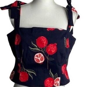 New Collectif ModCloth Ylenia pomegranate top size women’s 2